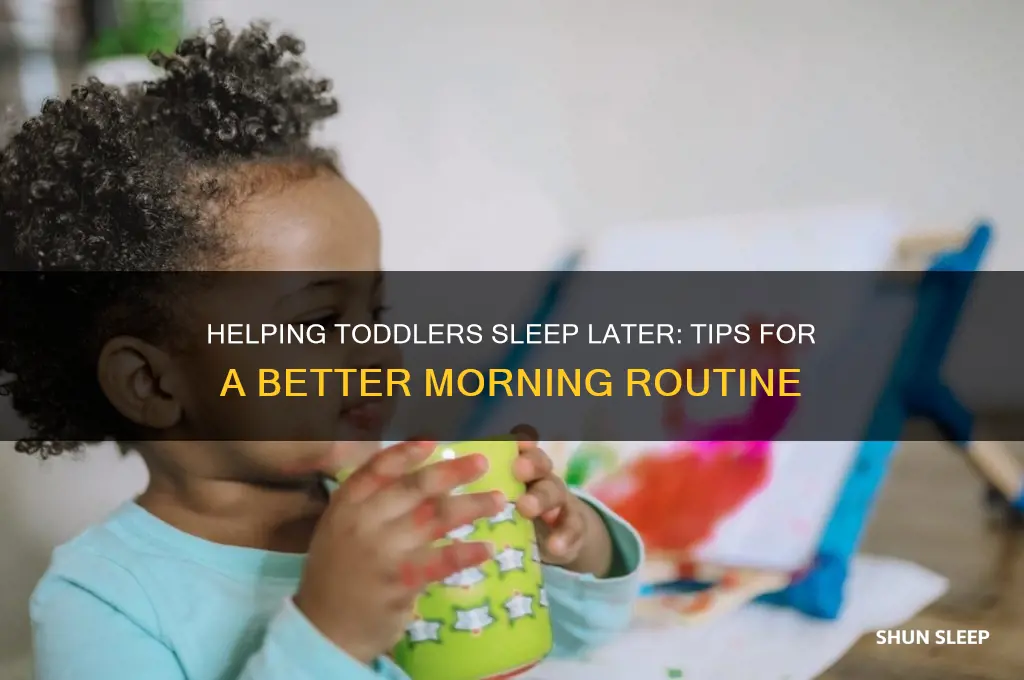 how do i help my two year old sleep later
