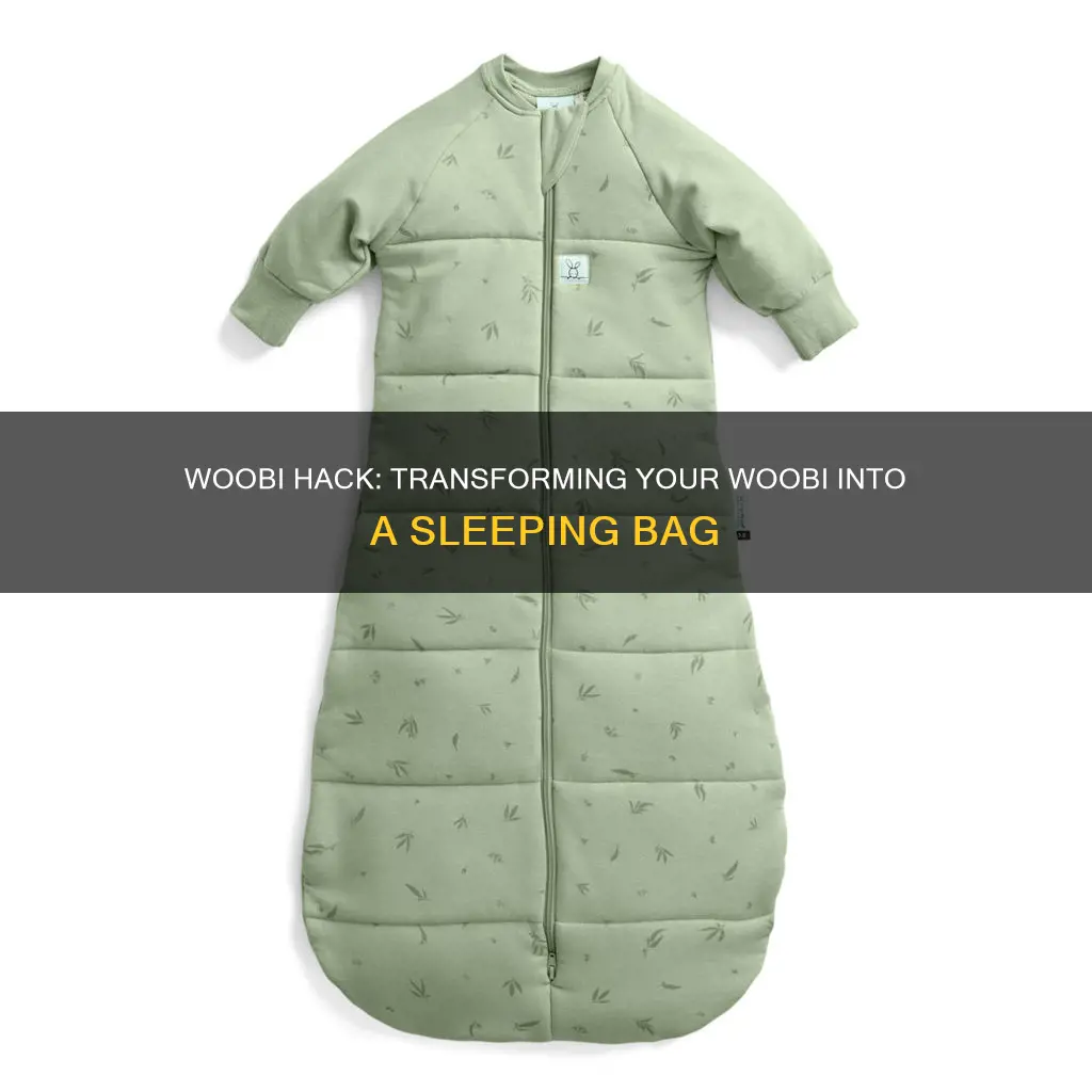 how do i ise my woobi as a sleeping bag