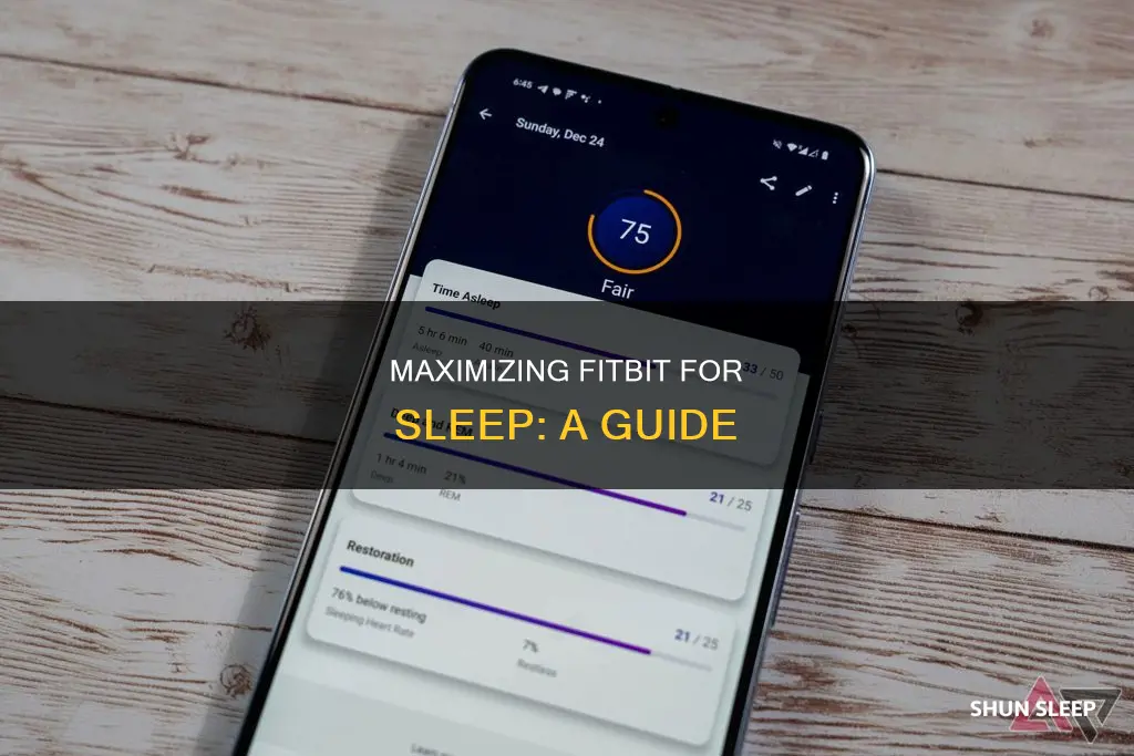 how do i use fitbit for sleep