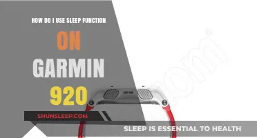 Garmin 920: Using the Sleep Function for Better Rest