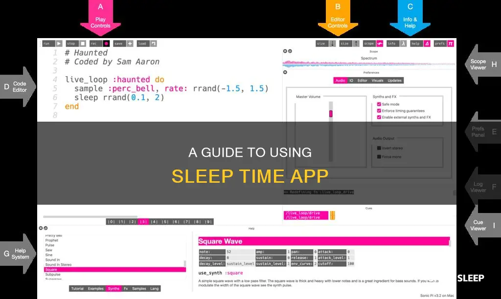 how do i use sleep time app