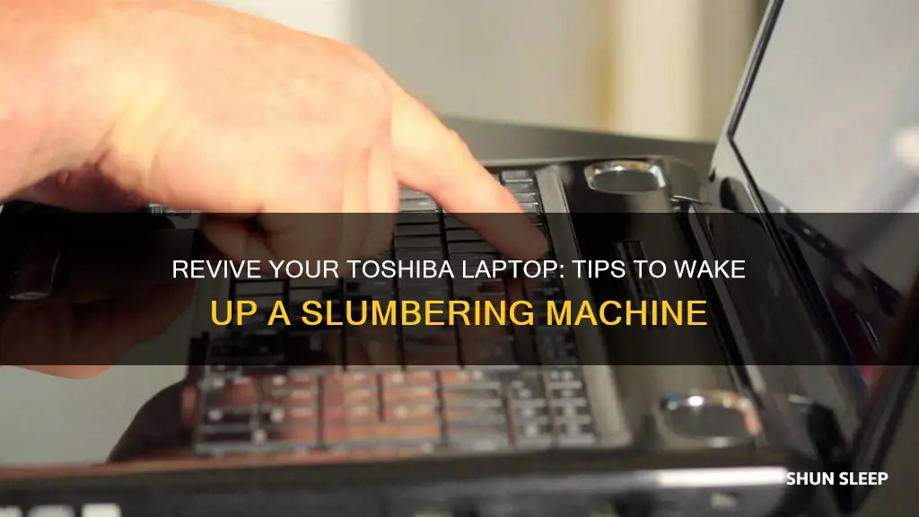 how do i wake up a sleeping toshiba lap top