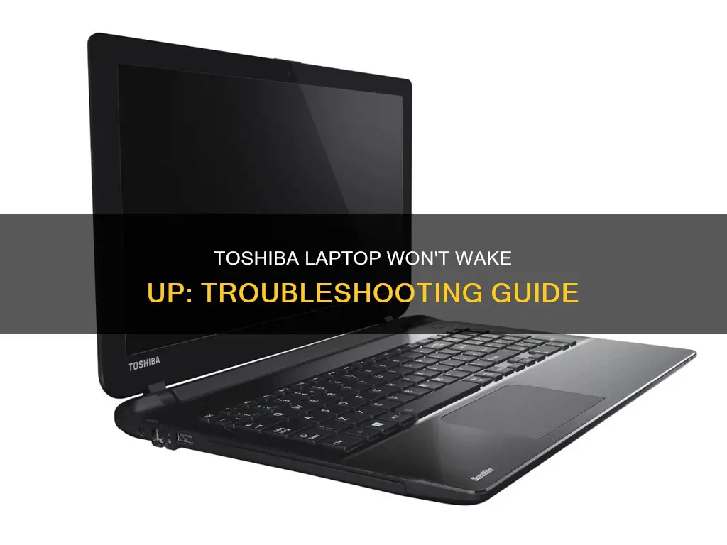 how do i wake up a sleeping toshiba lap top