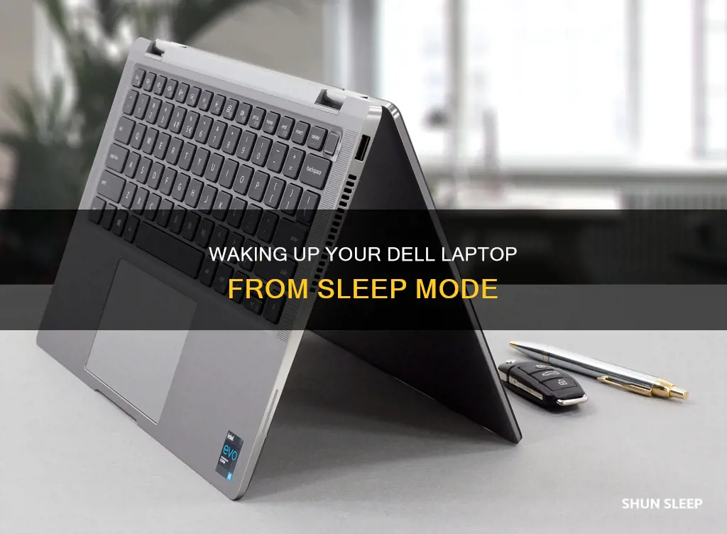 how do i wake up my dell laptop to sleep
