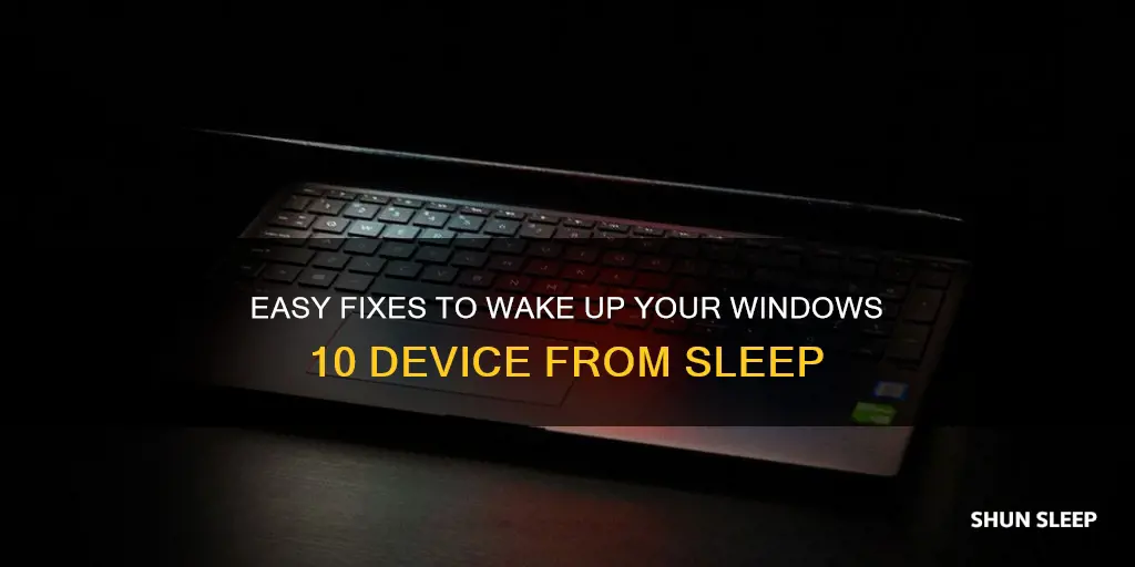 how do i wake windows 10 from sleep