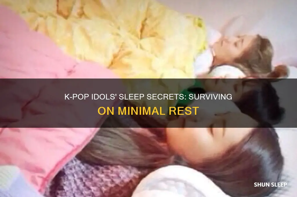 how do kpop idols get so little sleep