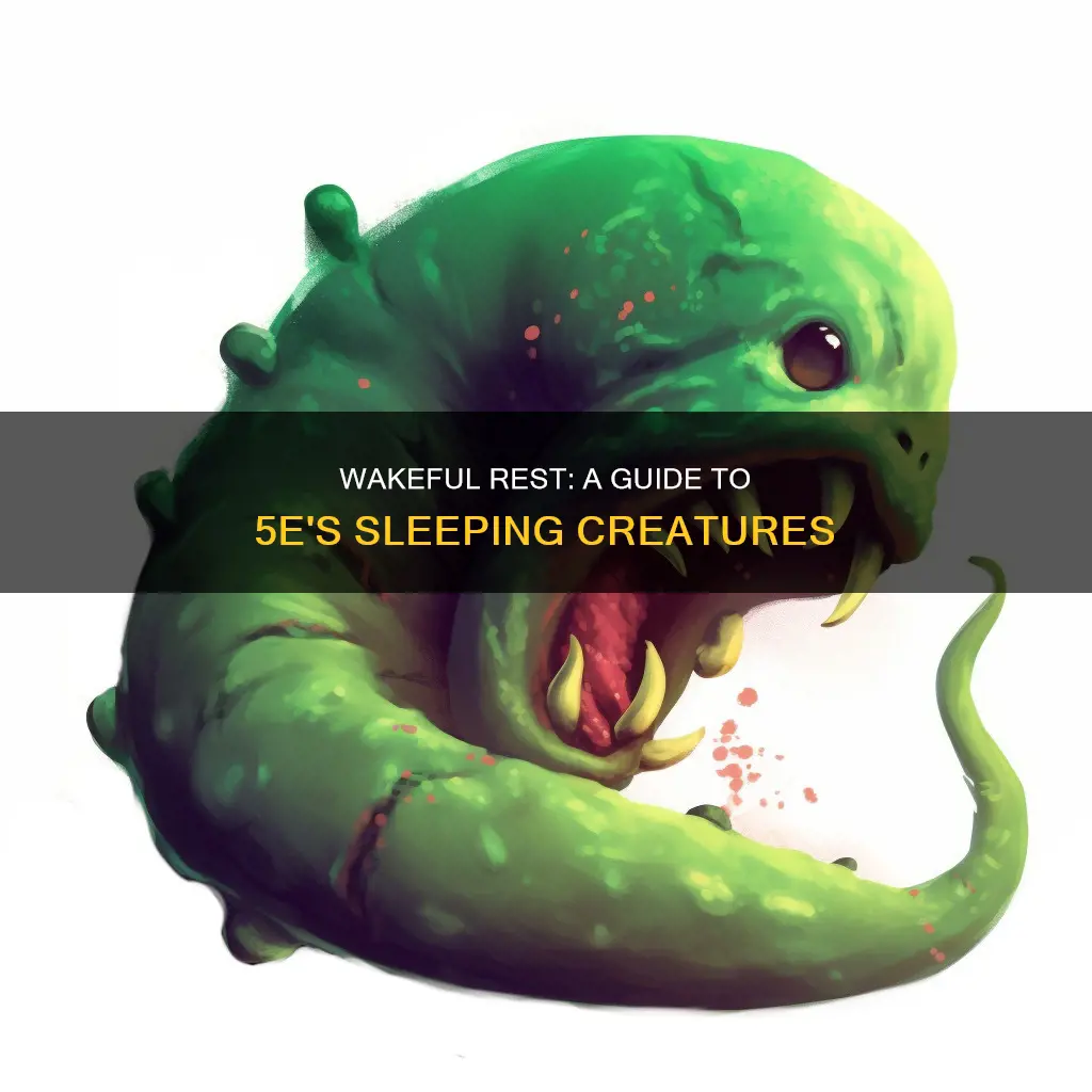 how do sleeping creatures wake 5e