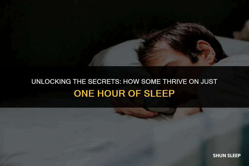 how do some people get one hour sleep night