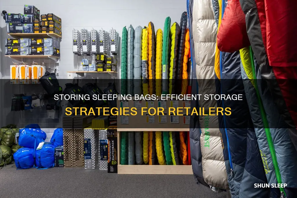 how do stores store sleeping bags
