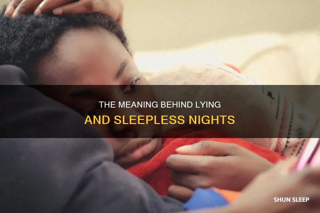 how do u sleep when u lie to me meaning