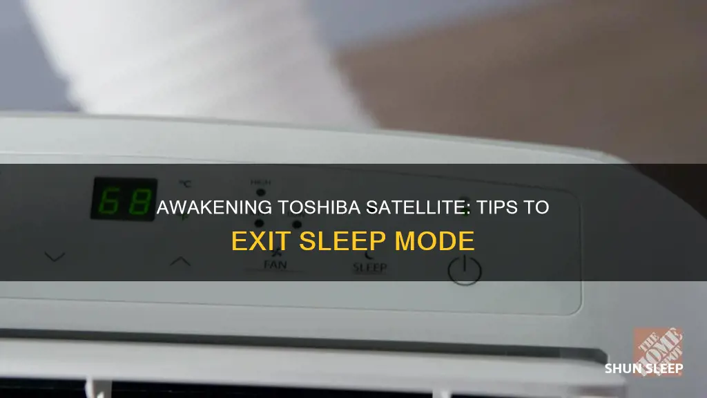 how do wake my toshiba satellit from sleep