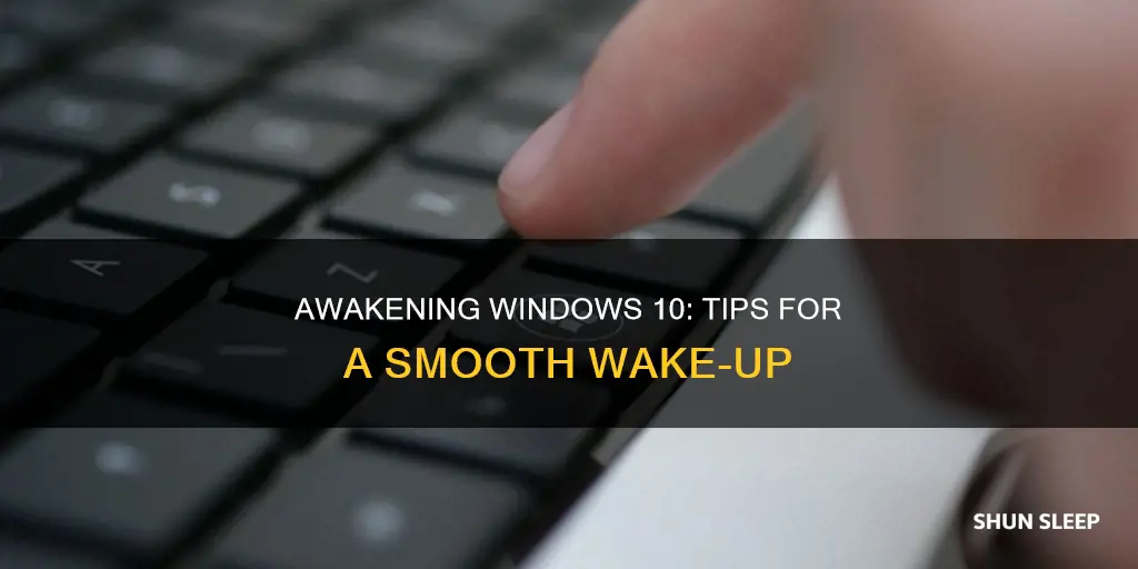 how do wake up window 10 from sleep