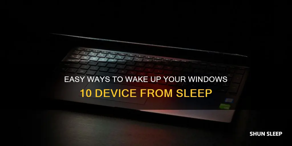 how do wake up window 10 from sleep