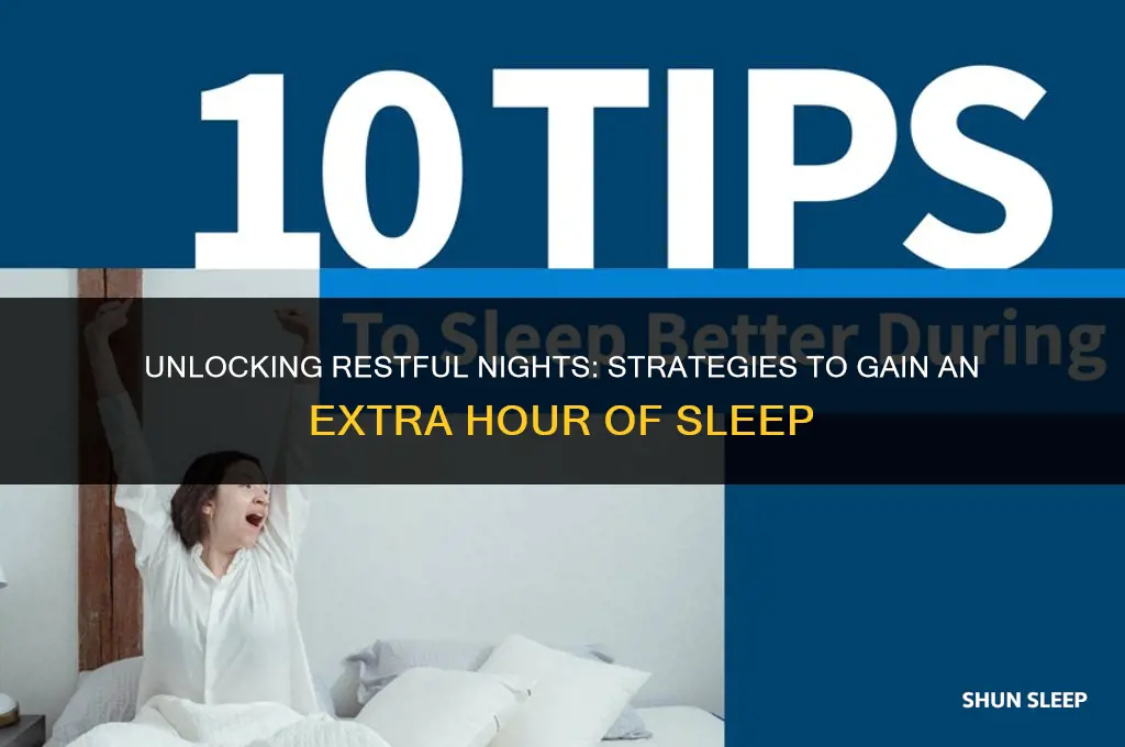 how do we gain an hour of sleep