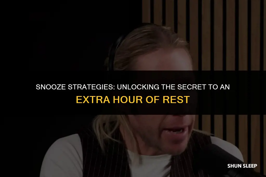 how do we get an extra hour of sleep