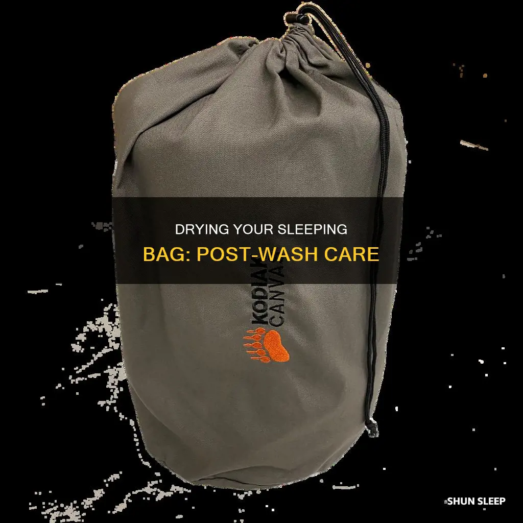 how do you dry a sleeping bag after washing it