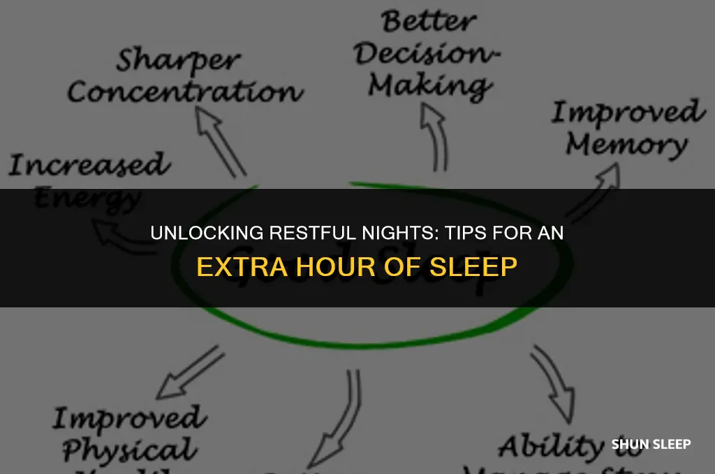 how do you get an extra hour of sleep