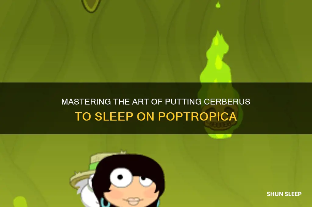 how do you get cerberus to sleep on poptropica