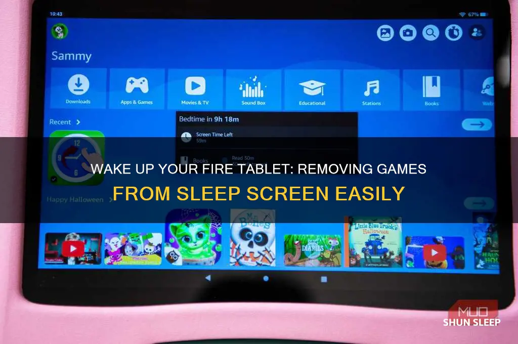 how do you get games off sleep screen of fire