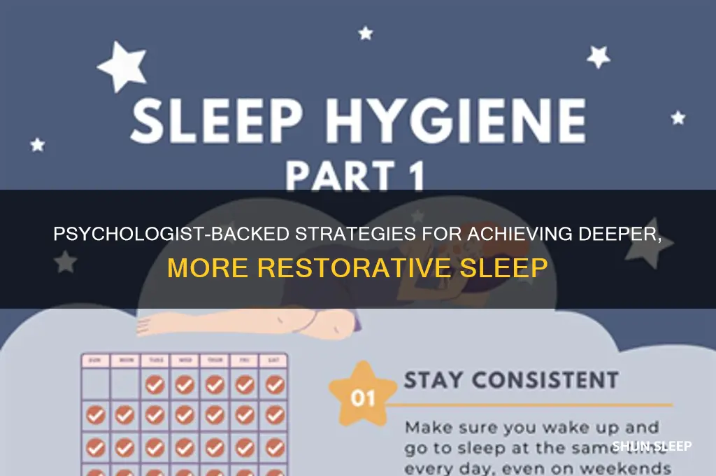 how do you get more quality sleep by psychologists