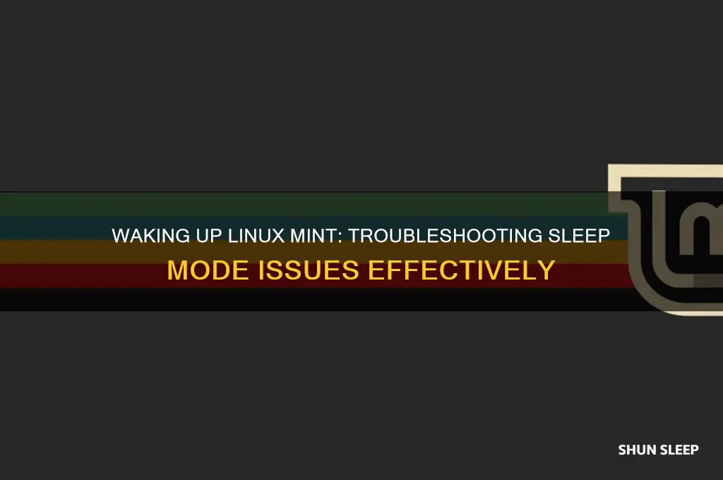 how do you get out of linux mint sleep