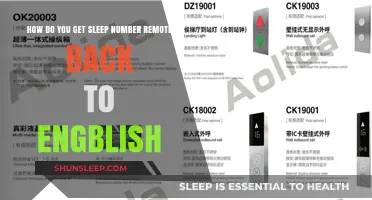 How to Change Sleep Number Remote Language Back to English