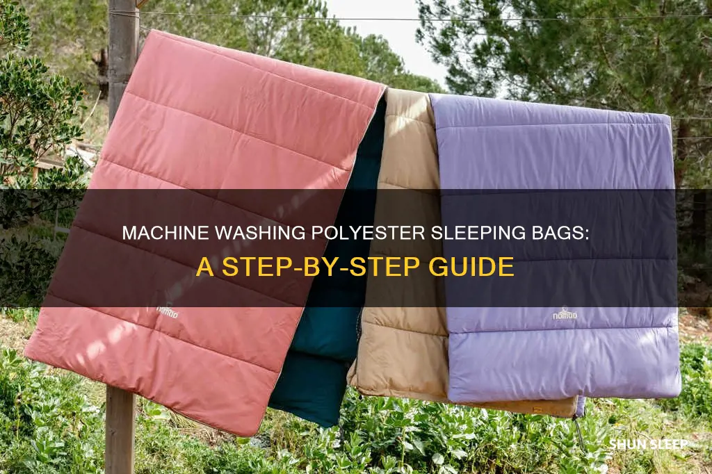 how do you machine was a polyester fiber sleeping bag