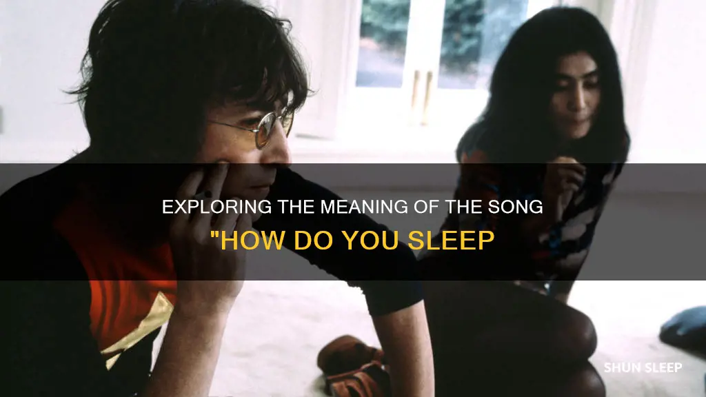 how do you sleep meaning of the song