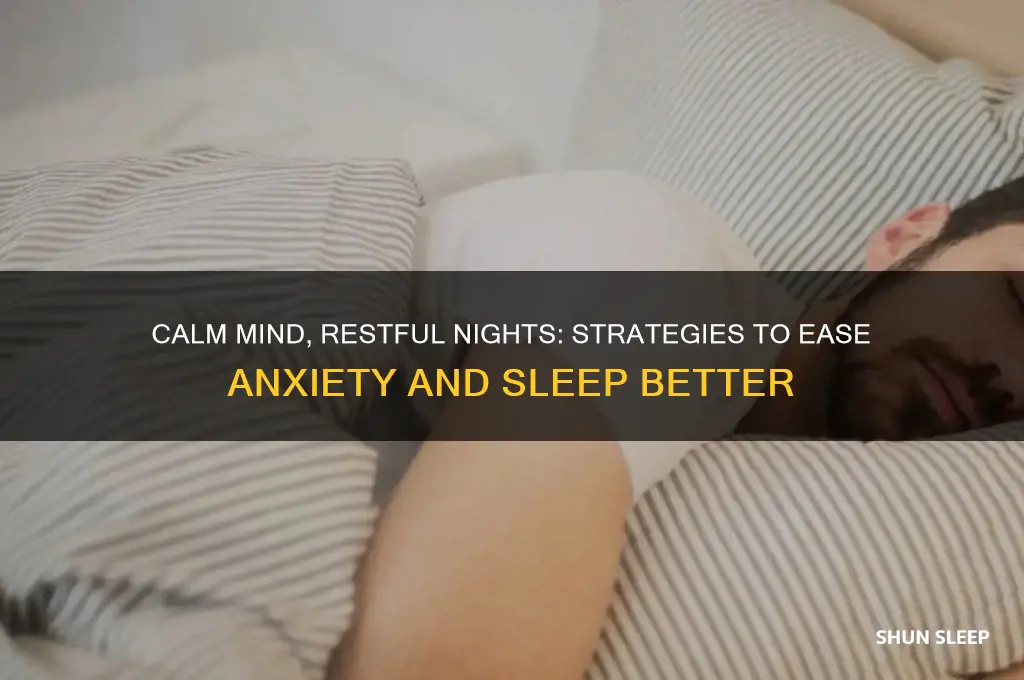 how do you stopanixety and get to sleep