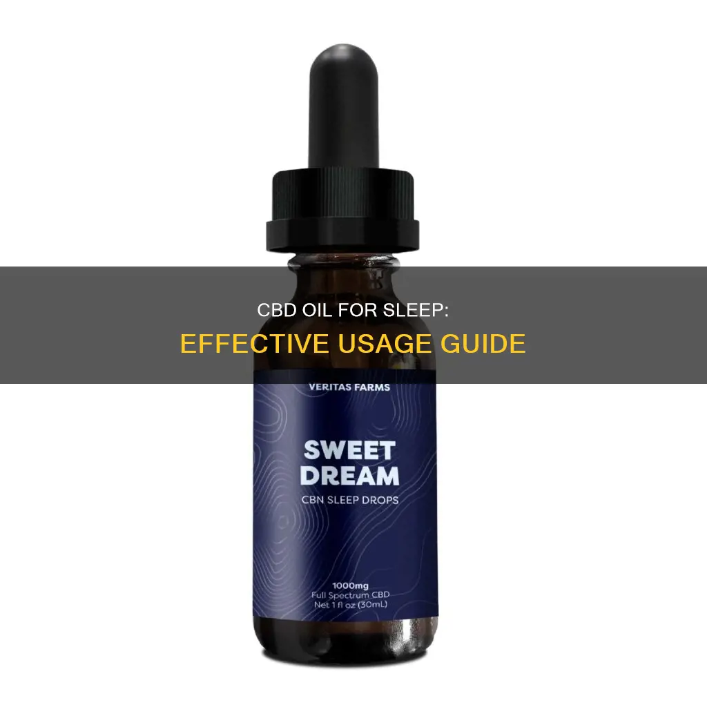 how do you use cbd oil for sleep