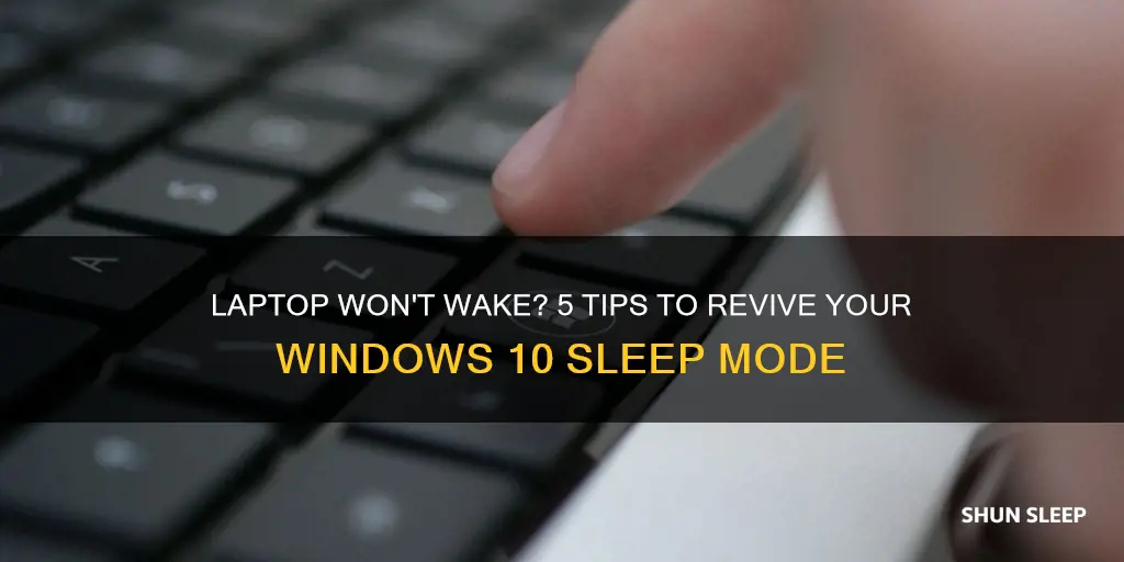 how do you wake a sleeping laptop windows 10