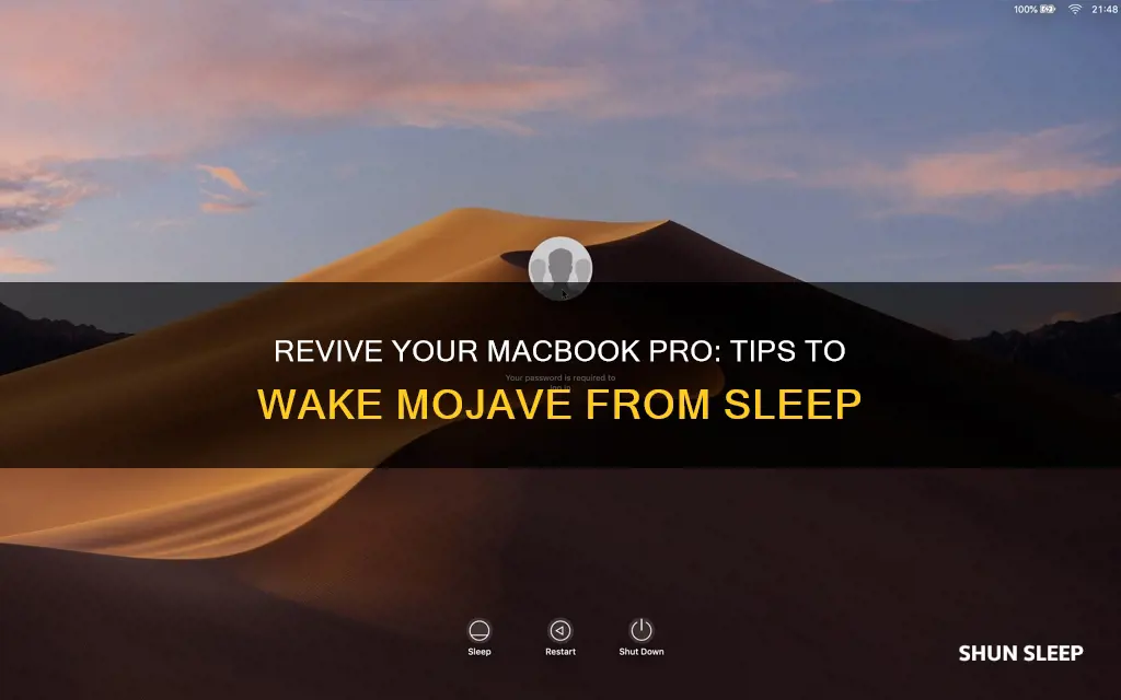 how do you wake mojave from sleep macbookpro