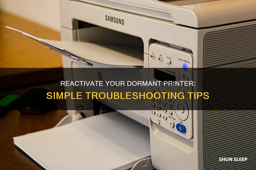 how do you wake up a sleeping printer