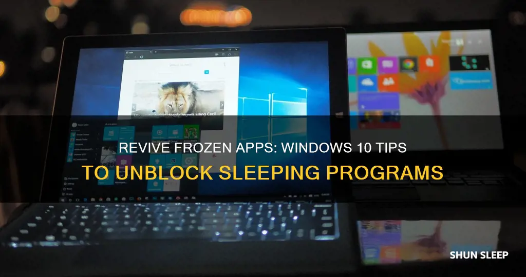 how do you wake up sleeping programs in windows 10