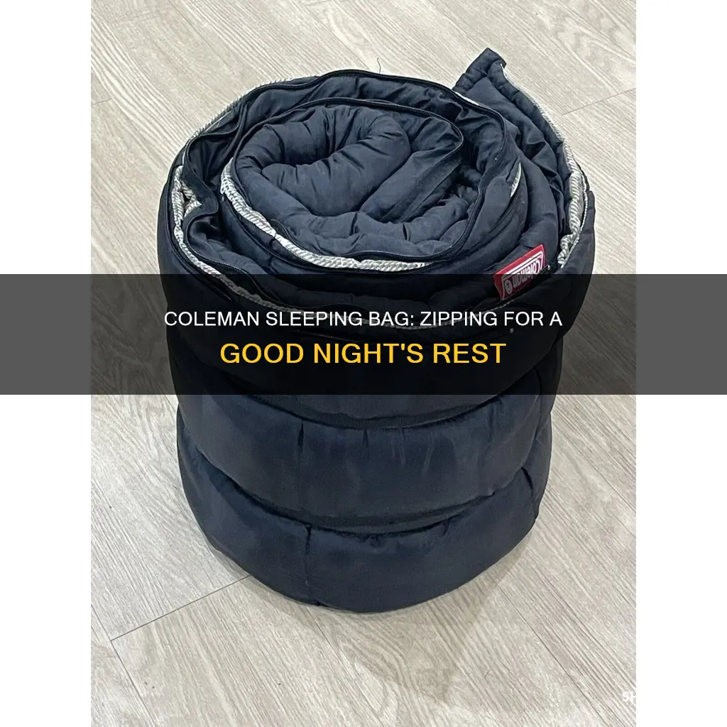 how do you zip a coleman sleeping bag