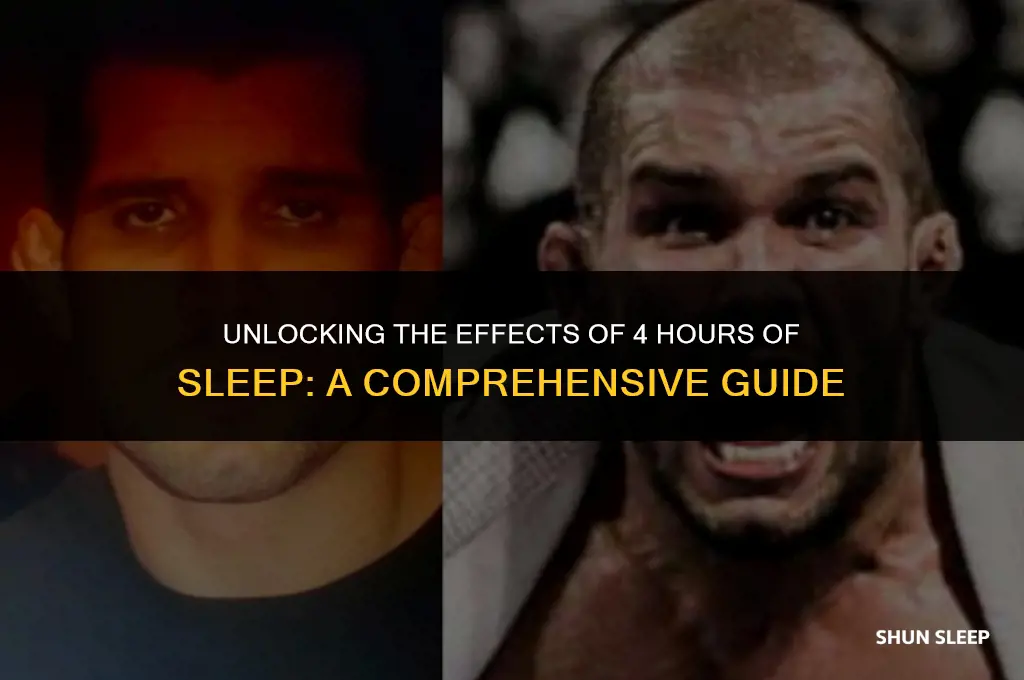how does 4 hours of sleep affect you