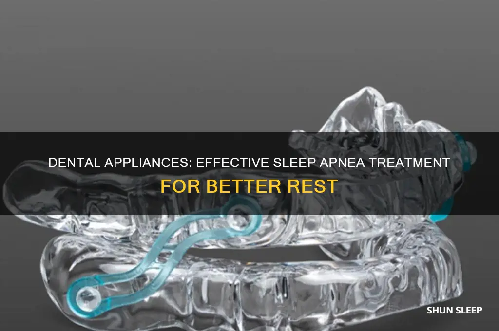 how does a dental appliance help sleep apnea