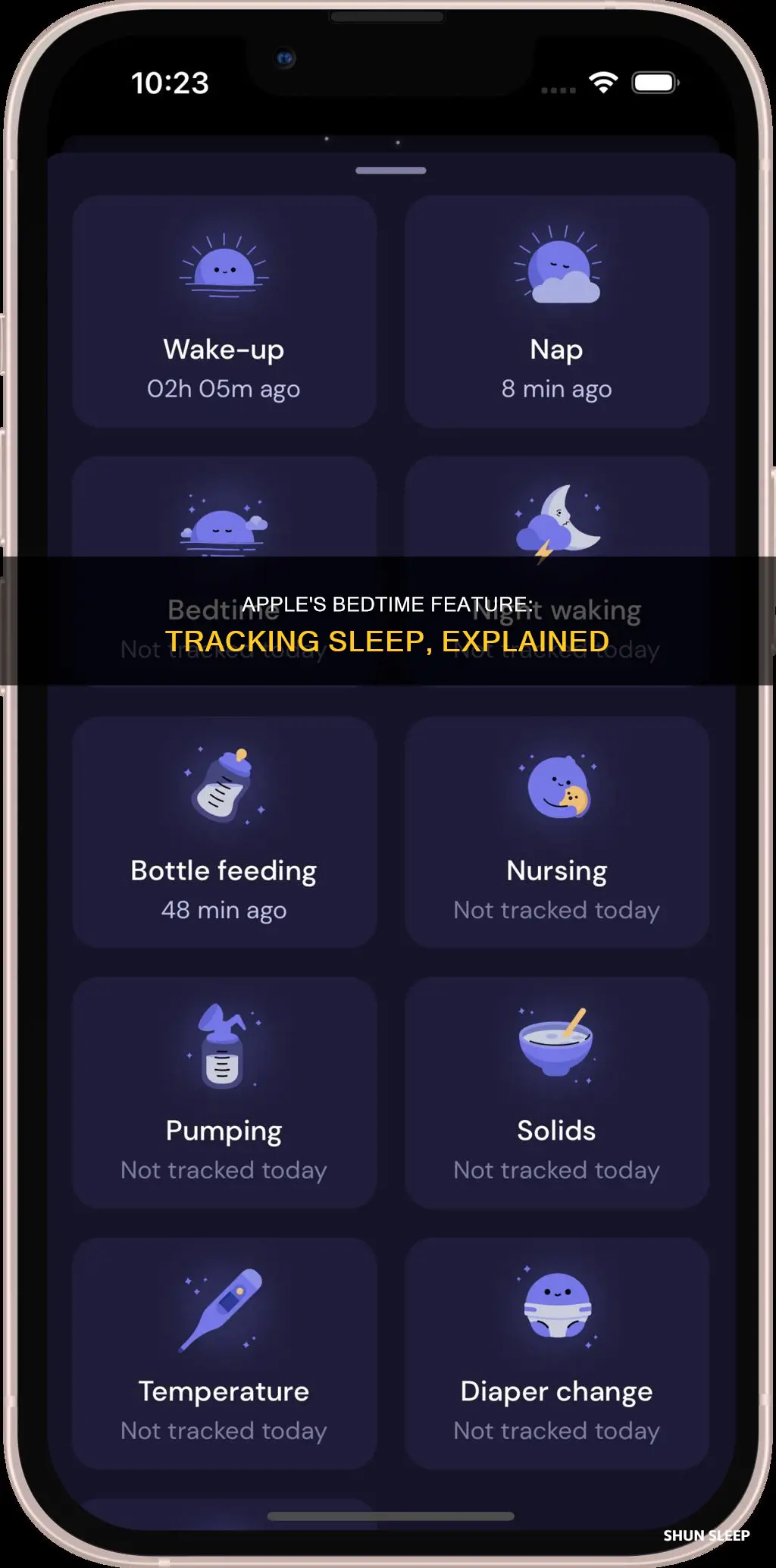 how does apple bedtime track sleep