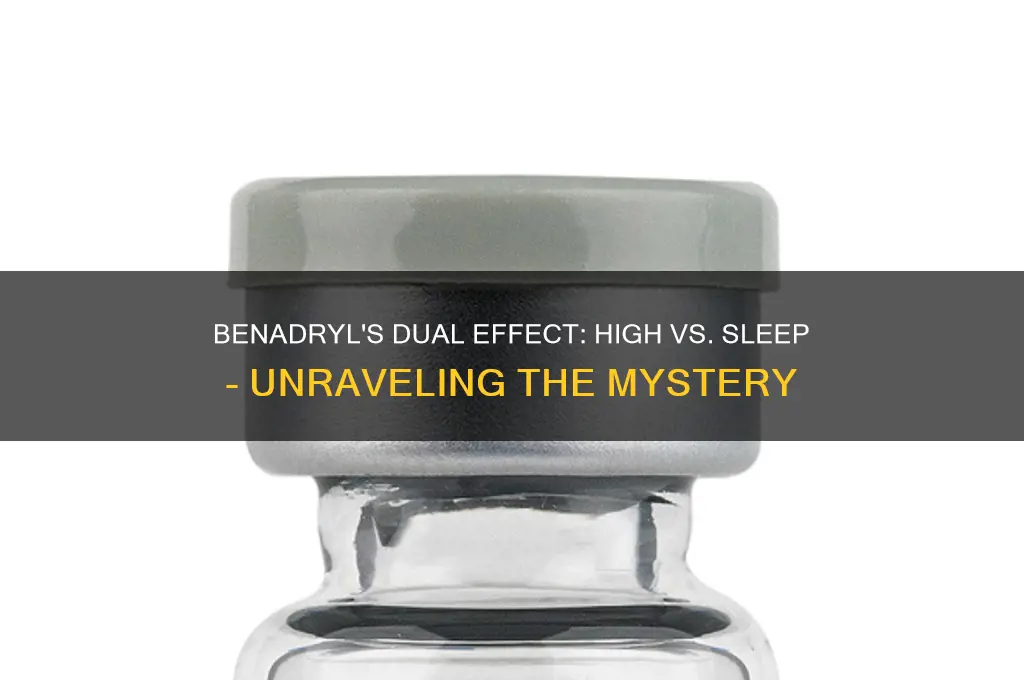 how does benadryl get you high and not sleep