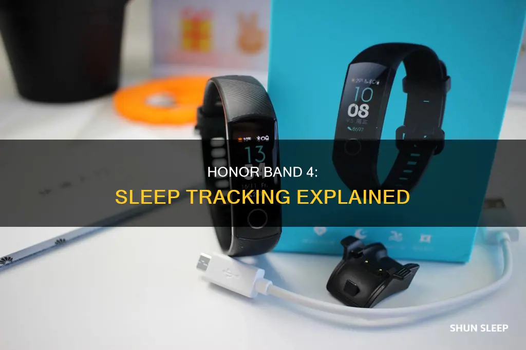 how does honor band 4 track sleep