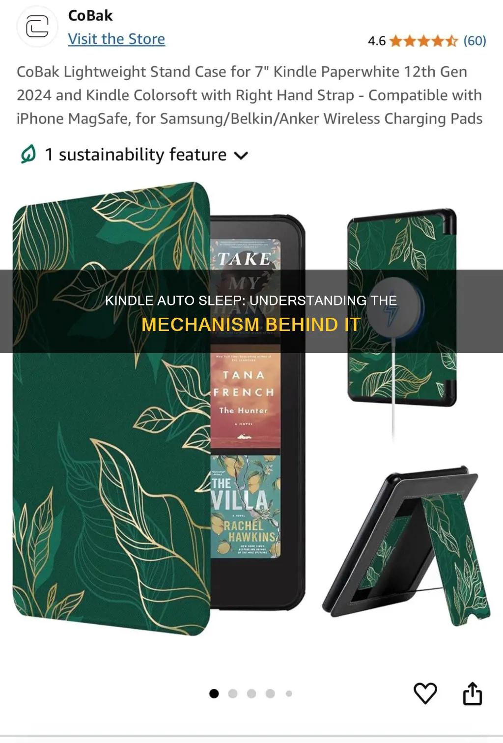 how does kindle auto sleep work