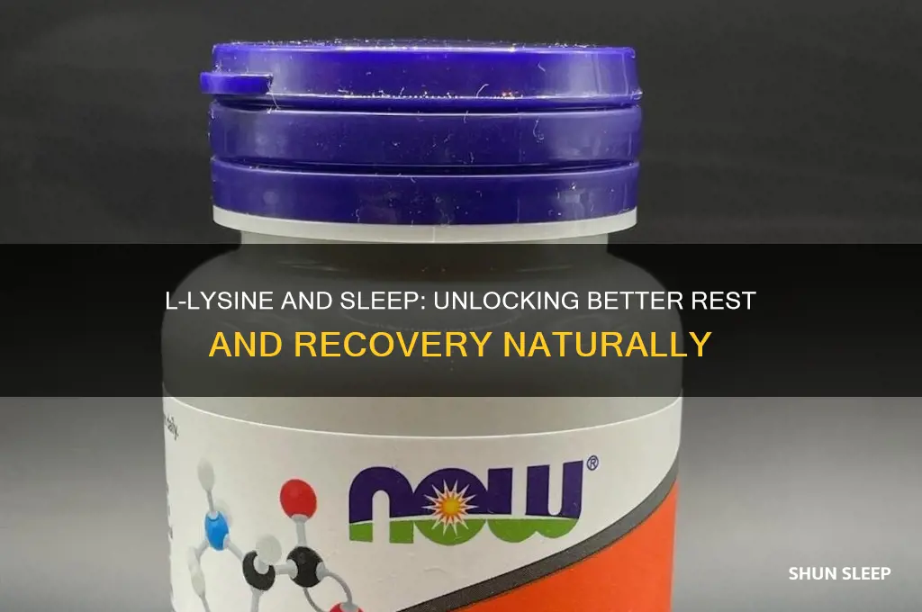 how does l-lysine help with sleep