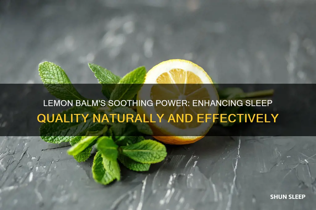 how does lemon balm help you sleep