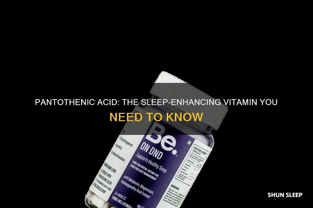 how does pantothenic acid help with sleep