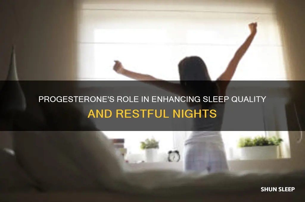 how does progesterone help sleep