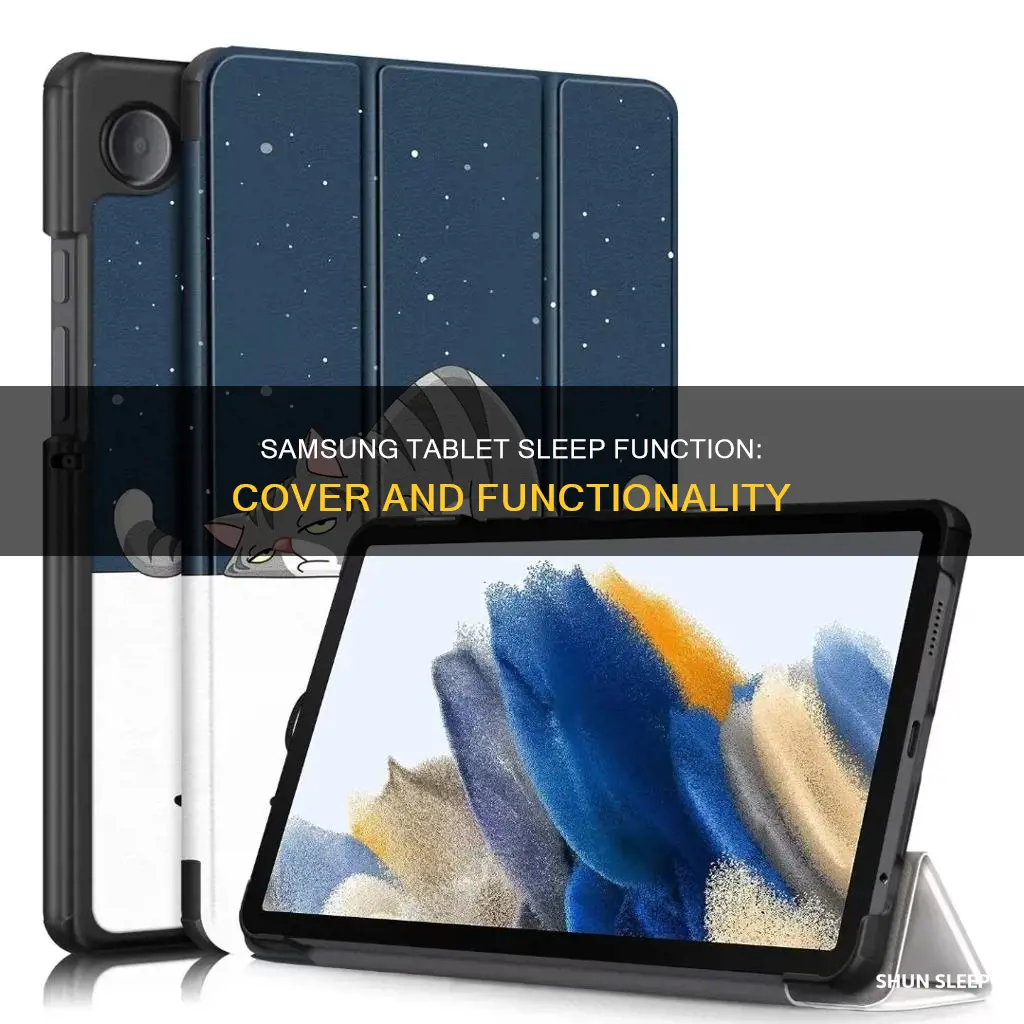 how does sleep function work on samsung tablet cover