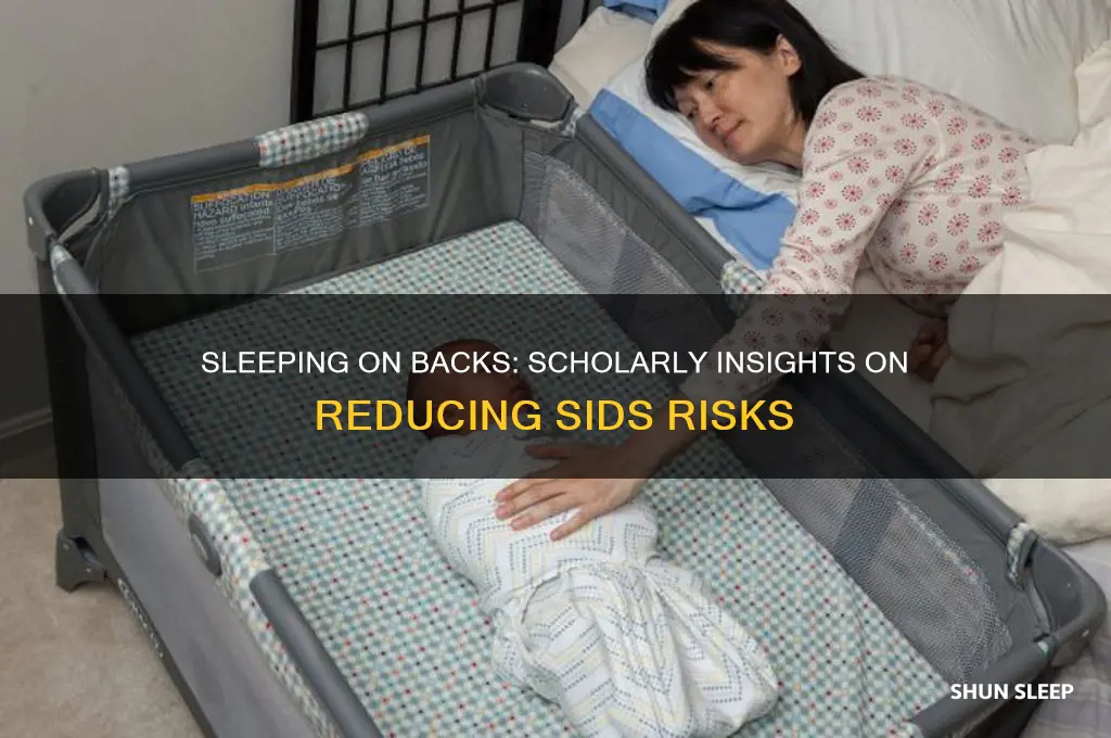 how does sleeping on backs help stop sids scholarly articles