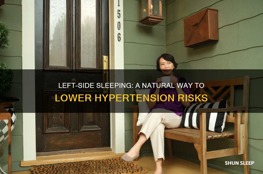how does sleeping on my left side help with hypertension