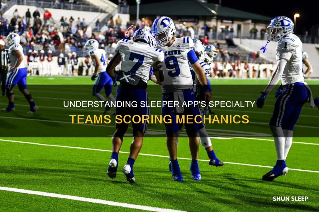 how does specialt twams scoring work on sleeper app
