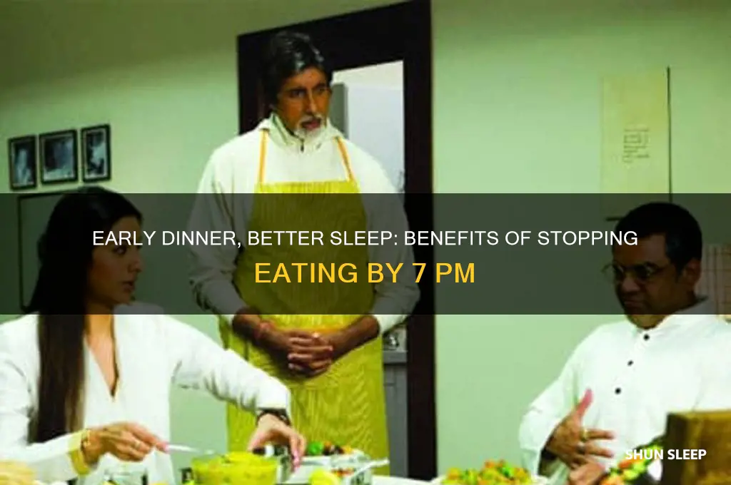 how does stopping eating by 7pm help you sleep